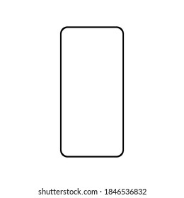smartphone con pantalla blanca en blanco aislado en fondo blanco. ilustración vectorial