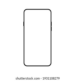 Smartphone Blank White Screen Blank White Stock Vector (Royalty Free ...