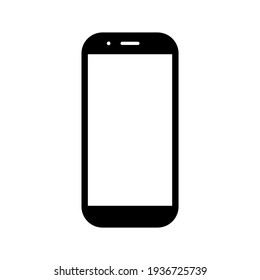 smartphone with blank white screen isolated on white background. vector illustration