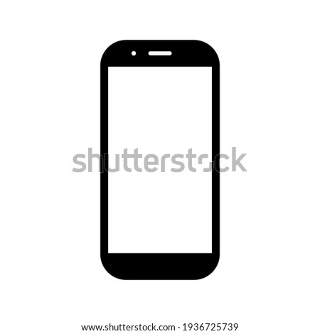 smartphone with blank white screen isolated on white background. vector illustration