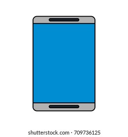 smartphone with blue screen icon image 
