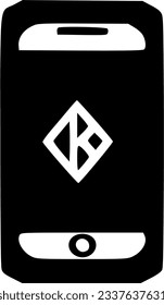 Smartphone with bluetooth line icon, outline vector sign, linear sign, symbol, vector, art