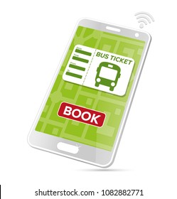 Smartphone book bus ticket online