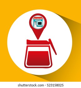 smartphone break store app location vector illustration eps 10