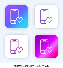 Smartphone bright purple and blue gradient app icon