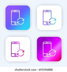 Smartphone bright purple and blue gradient app icon