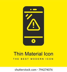 Smartphone bright yellow material minimal icon or logo design