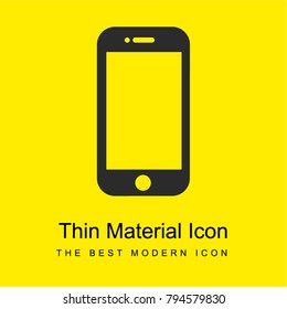 Smartphone bright yellow material minimal icon or logo design