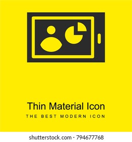 Smartphone bright yellow material minimal icon or logo design