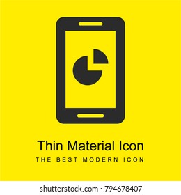 Smartphone bright yellow material minimal icon or logo design