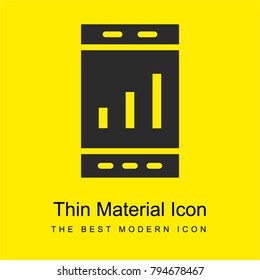 Smartphone bright yellow material minimal icon or logo design