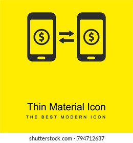 Smartphone bright yellow material minimal icon or logo design