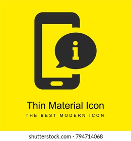 Smartphone bright yellow material minimal icon or logo design