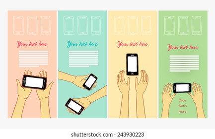 Smartphone brochure template set.