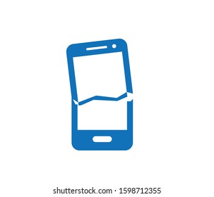 Smartphone broken icon vector isolated