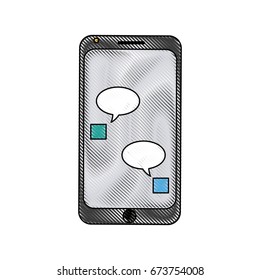 smartphone bubble chat dialog device technology communication app
