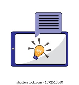 Smartphone and bubble design, Digital technology communication social media internet web and cellular theme Vector illustration