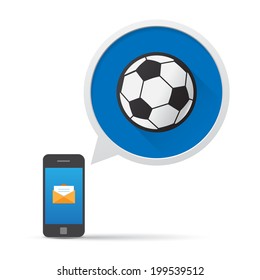 Smartphone and bubble talk message.Illustration EPS10