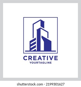 smartphone building logo vector modern