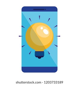 smartphone with bulb icon