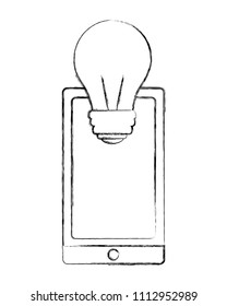 smartphone bulb idea device technology icon