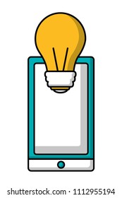 smartphone bulb idea device technology icon