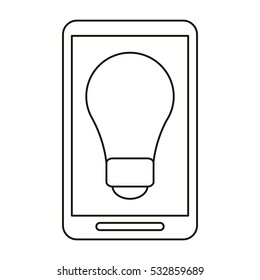 smartphone bulb idea imagination outline