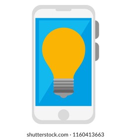 smartphone with bulb light