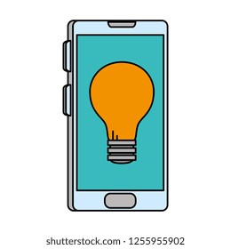 smartphone with bulb light