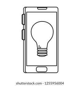 smartphone with bulb light