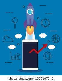 smartphone with business marketing