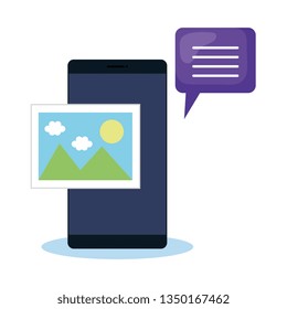 smartphone with business marketing