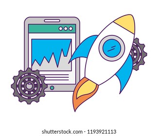 smartphone business rocket launch diagram
