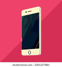 Smartphone business work social media vector background colorful