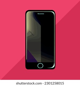 Smartphone business work social media vector background colorful