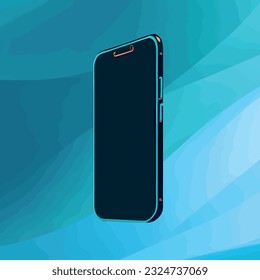 Smartphone business work social media vector background colorful