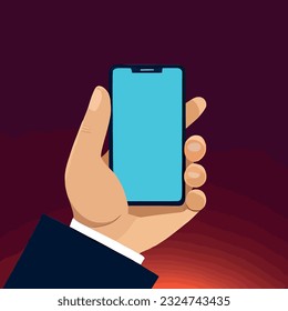 Smartphone business work social media vector background colorful