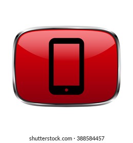 Smartphone Button  Icon Isolated Background