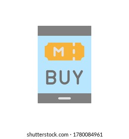 Smartphone, buy ticket, museum icon. Simple color vector elements of historical things icons for ui and ux, website or mobile application