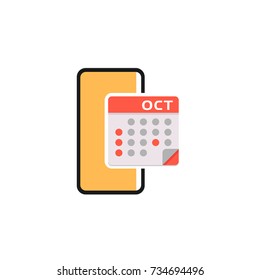Smartphone Calendar Logo & Icon Element