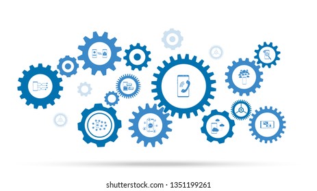 smartphone, call, handset icon. From mobile concept set