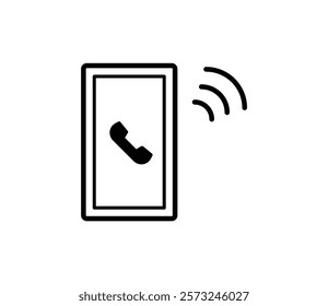 Smartphone call icon illustration vector