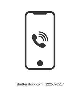 Smartphone with call illustration icon vector