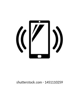 Smartphone Call, Phone Calling. Flat Vector Icon illustration. Simple black symbol on white background. Smartphone Call, Phone Calling sign design template for web and mobile UI element