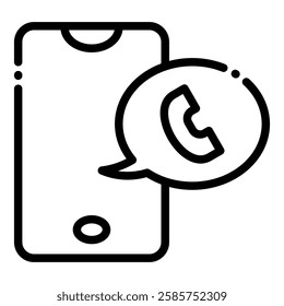Smartphone call vector illustration icon for your business needs