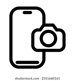 Smartphone Camera - clean and modern Photography and videography icon.