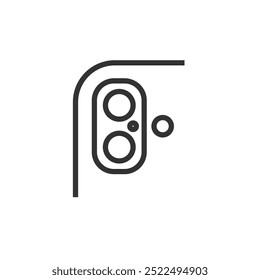 Smartphone camera icon isolated on white background. Technology symbol modern, simple, vector, icon for website design, mobile app, ui. Vector Illustration