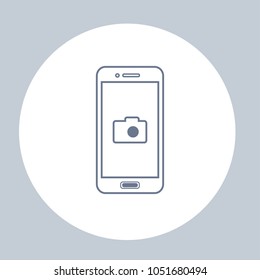 Smartphone With Camera Icon On The Screen