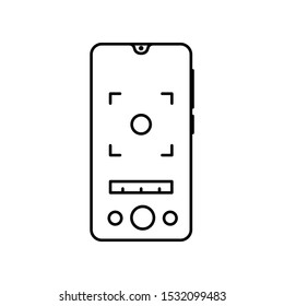 Smartphone camera icon. Simple line, outline vector of smartphone icons for ui and ux, website or mobile application