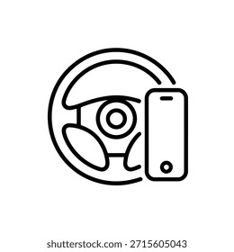 Smartphone con elemento de diseño de icono de lente de cámara